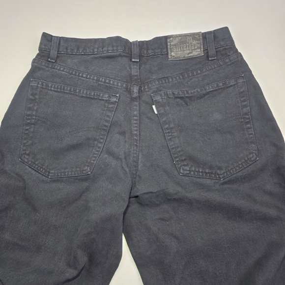 Vtg 90s Y2K Levi's SilverTab Black Denim Baggy Mega Wide Leg Jeans Skater - Picture 5 of 12